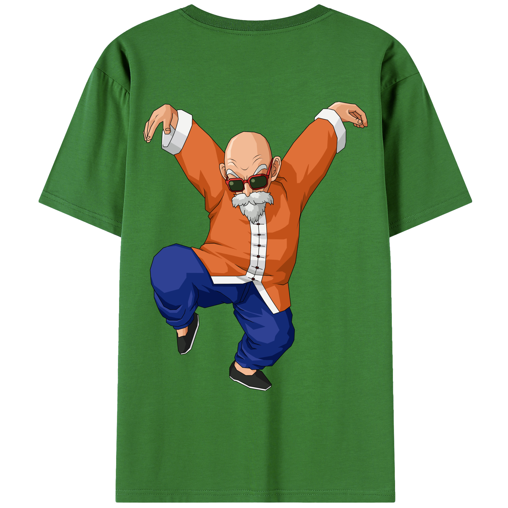 （画像用） ドラゴンボール 亀仙人（かめせんにん） DRAGON BALL Master Roshi Kame Sennin レディース半袖Tシャツ(バックプリント)